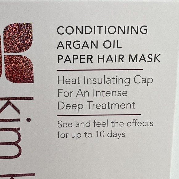Kim Kimble Conditioning Argan Oil Paper Hair Mask 4 Pack Set Repair & Renew New - Picture 3 of 12